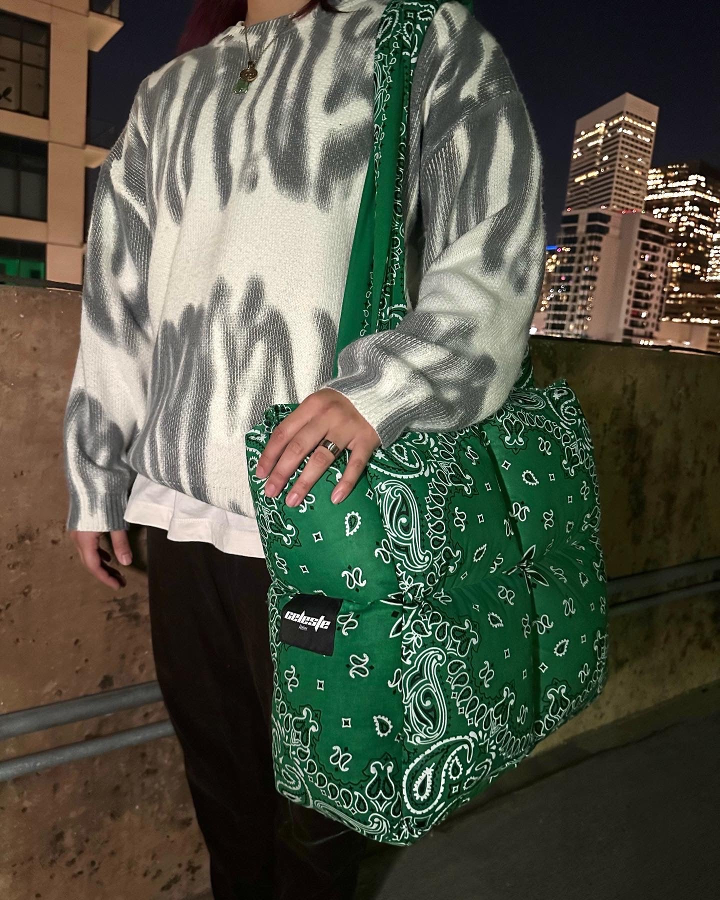 Jade Paisley Tote