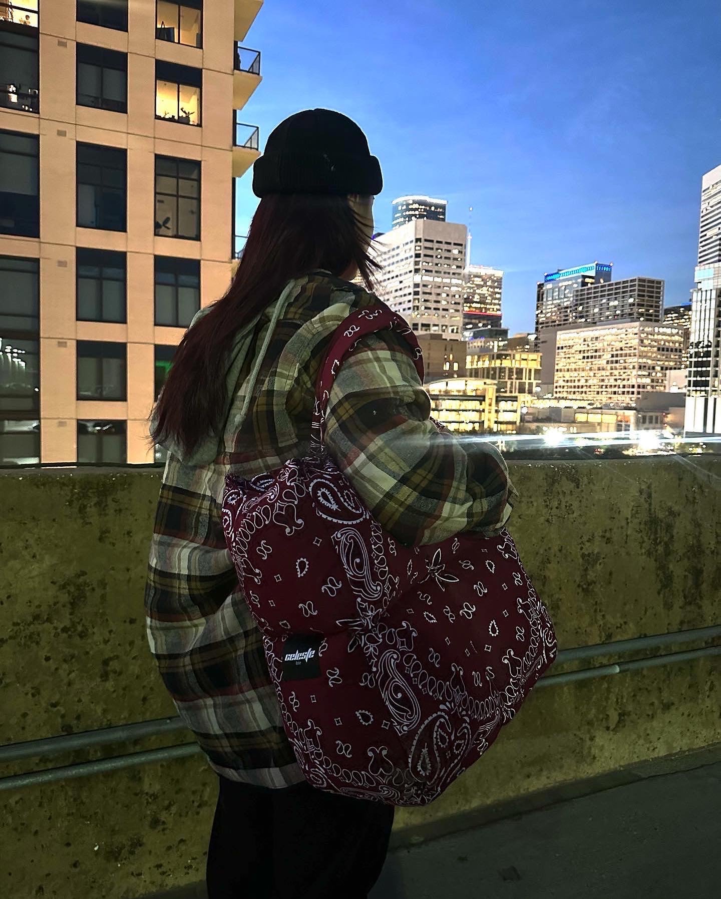 Ruby Paisley Puffer Tote