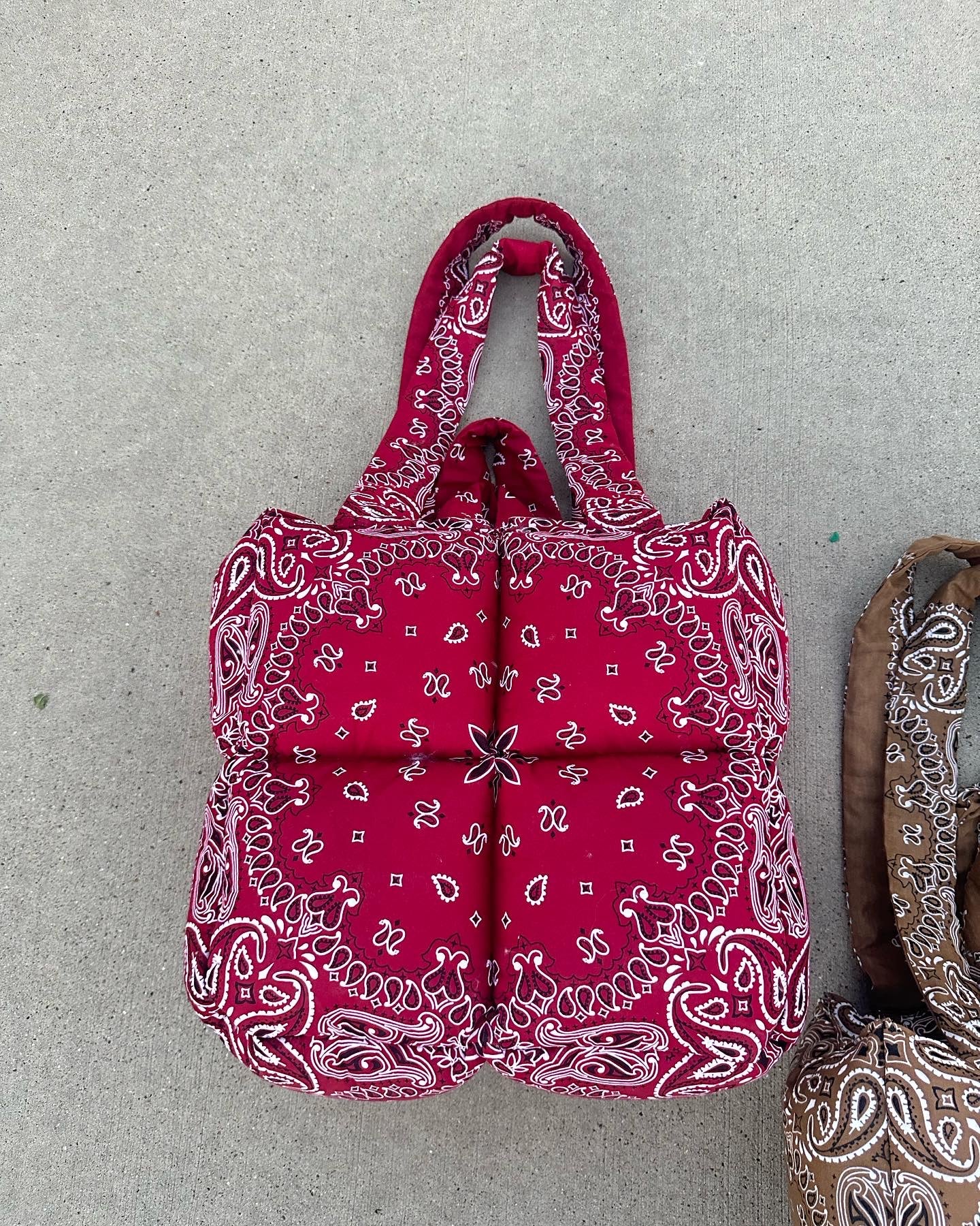 Ruby Paisley Puffer Tote