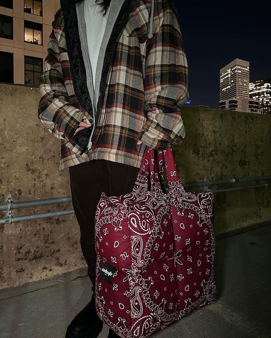 Ruby Paisley Puffer Tote